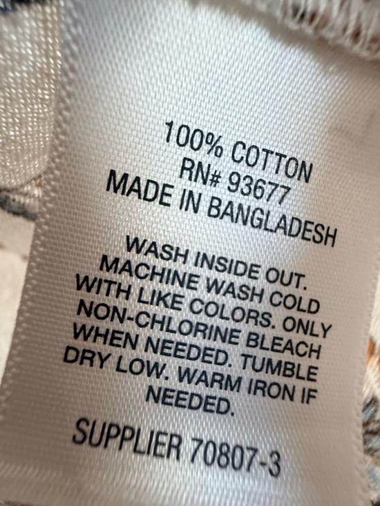 a.n.a Floral Cotton Peplum Top Sleeveless Boho Medium - Picture 6 of 6